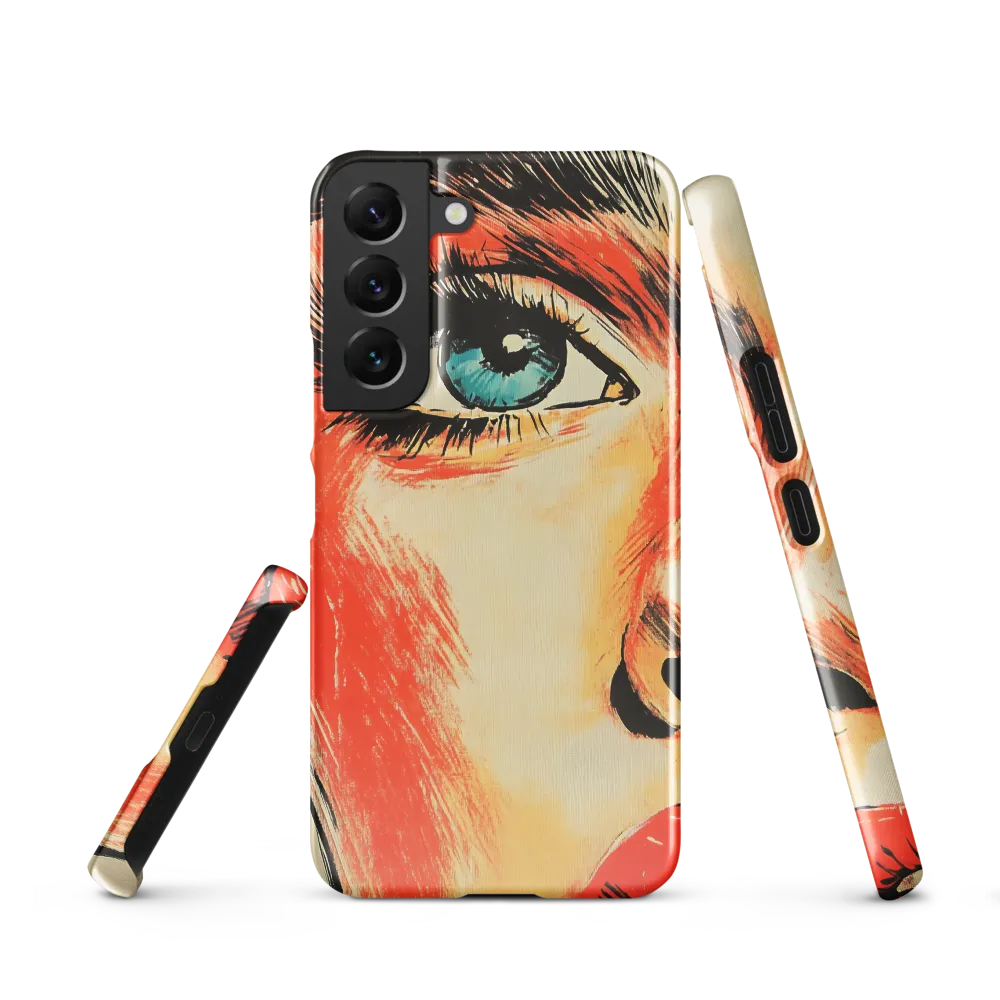 Intense Gaze: A Pop Art Portrait | Phone Case |  S22 | Snap Case | Glossy