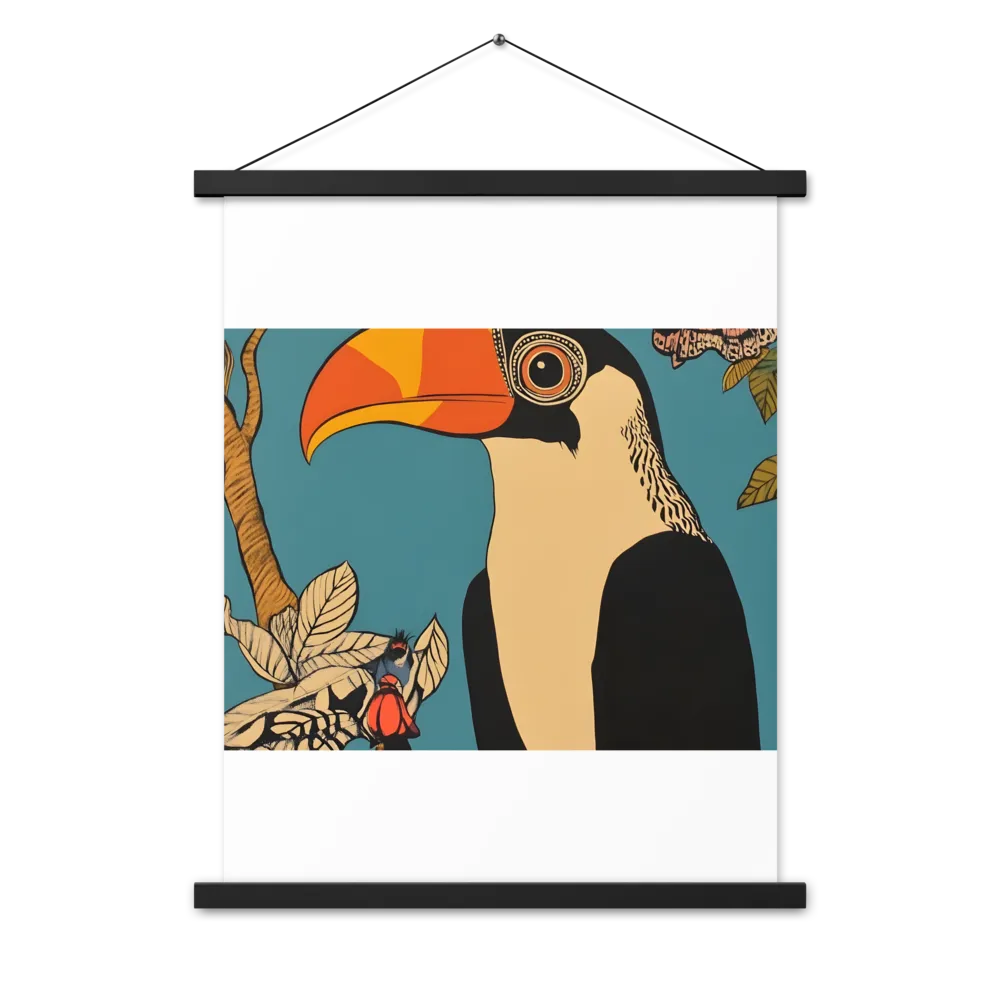 Tropical Majesty: The Toucan at Rest | Poster With Black Wood Hanger | 18″×24″