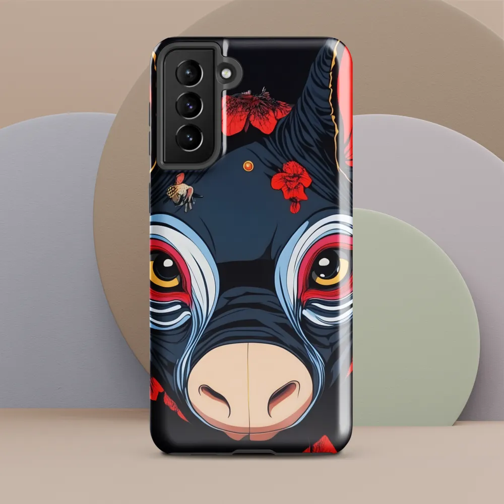 Mystical Bull with Floral Motifs