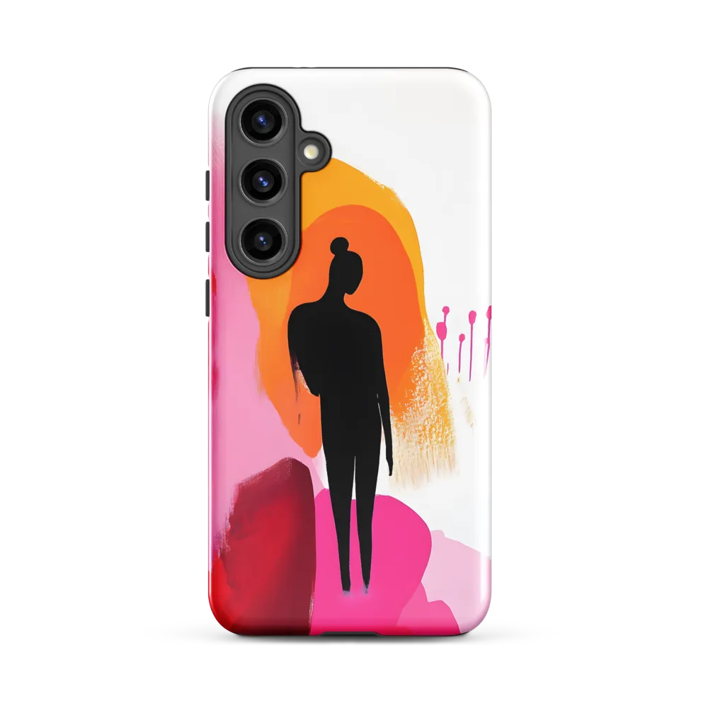 Silhouette in Colorful Abstraction