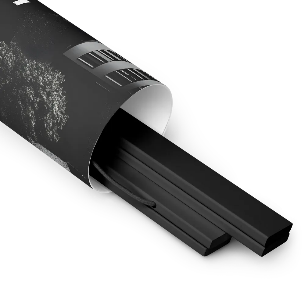 Urban Serenity from Above | Poster With Black Wood Hanger | 10″×10″
