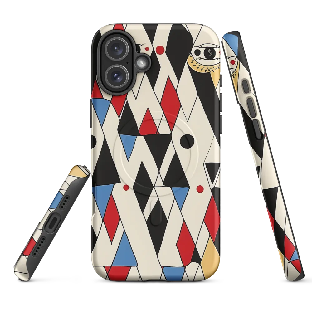 Dynamic Geometric Symphony | Phone Case |  16 Plus | MagSafe® Tough Case | Matte