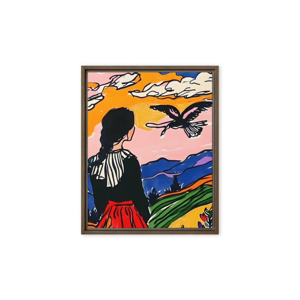 A Journey into Freedom | Canvas with Brown Frame | 8″×10″