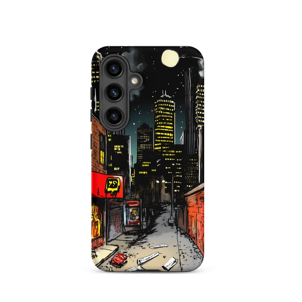 Nocturnal Cityscape: The Hidden Alley | Phone Case |  S24 | Tough Case | Matte
