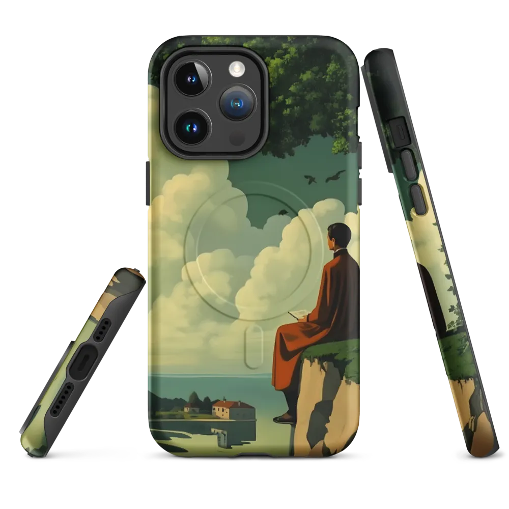 Meditation at the Edge of Serenity | Phone Case |  14 Pro Max | MagSafe® Tough Case | Matte