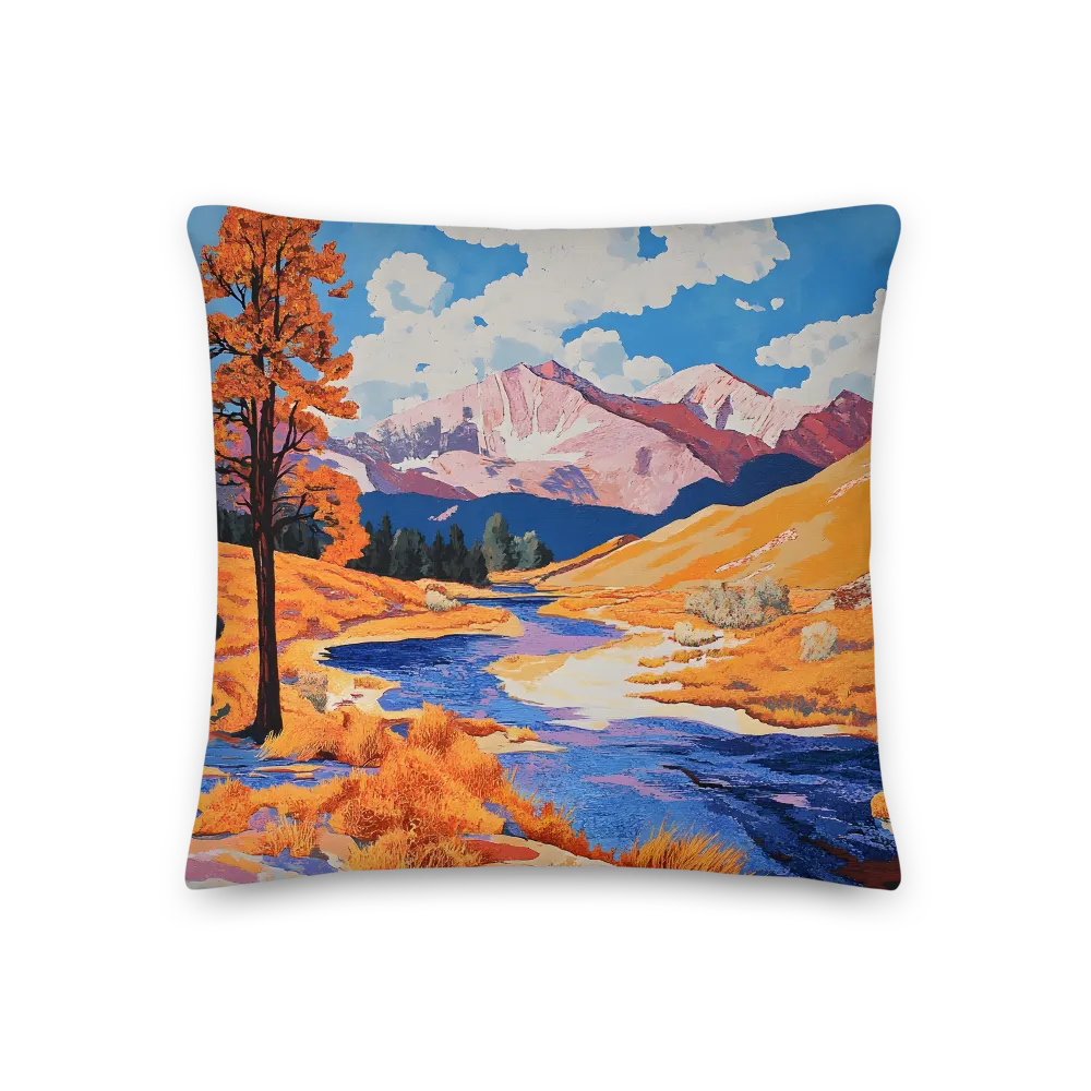 Autumn Serenity: A Vibrant Landscape | Pillow | 18″×18″