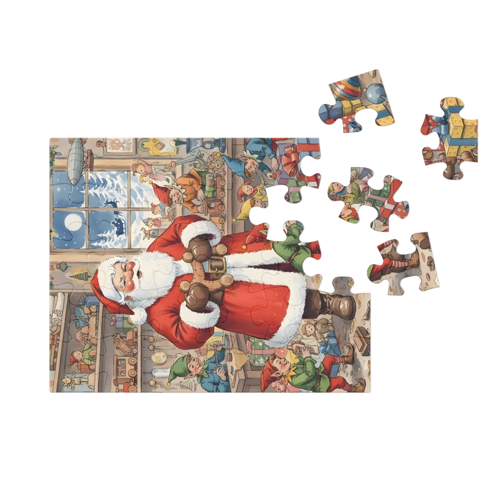 Santa's Workshop 
 Jigsaw Puzzle in Tin Box