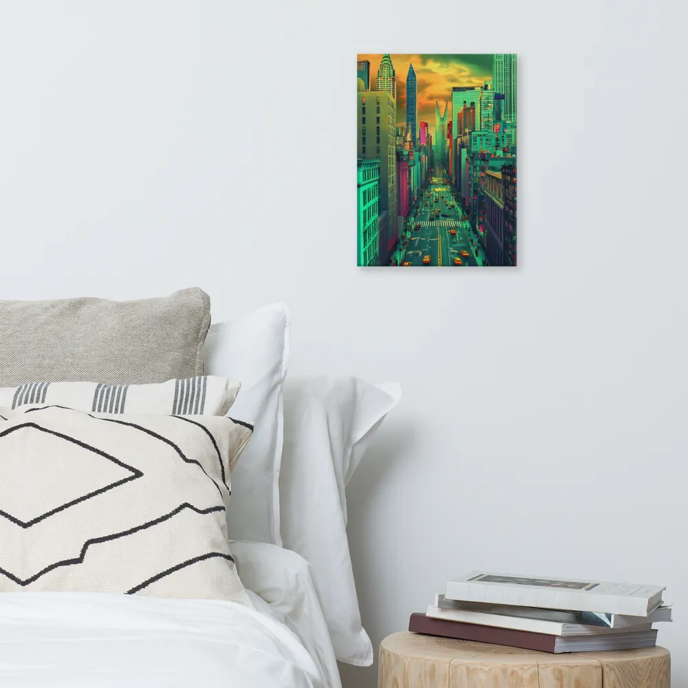Urban Surrealism: Neon Dreams | Canvas | 12″×16″