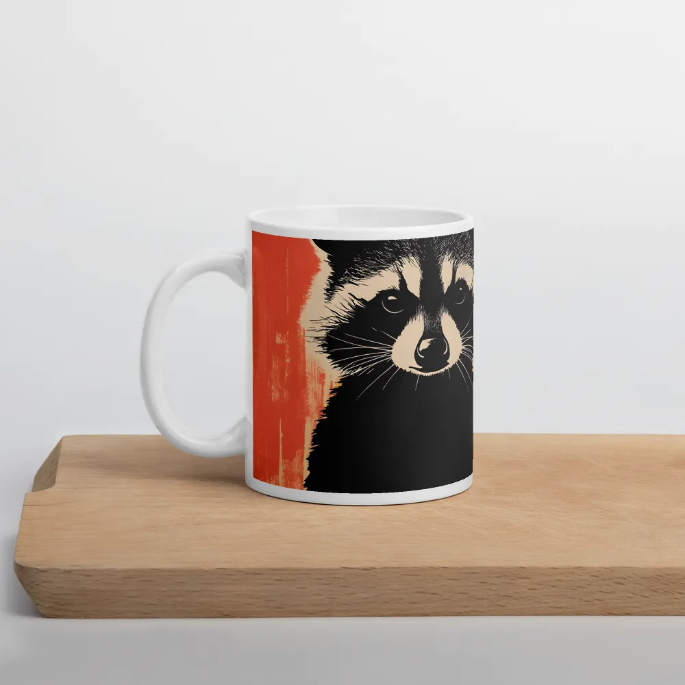 Whimsical Raccoon Portrait | Mug with White inside | 11 oz