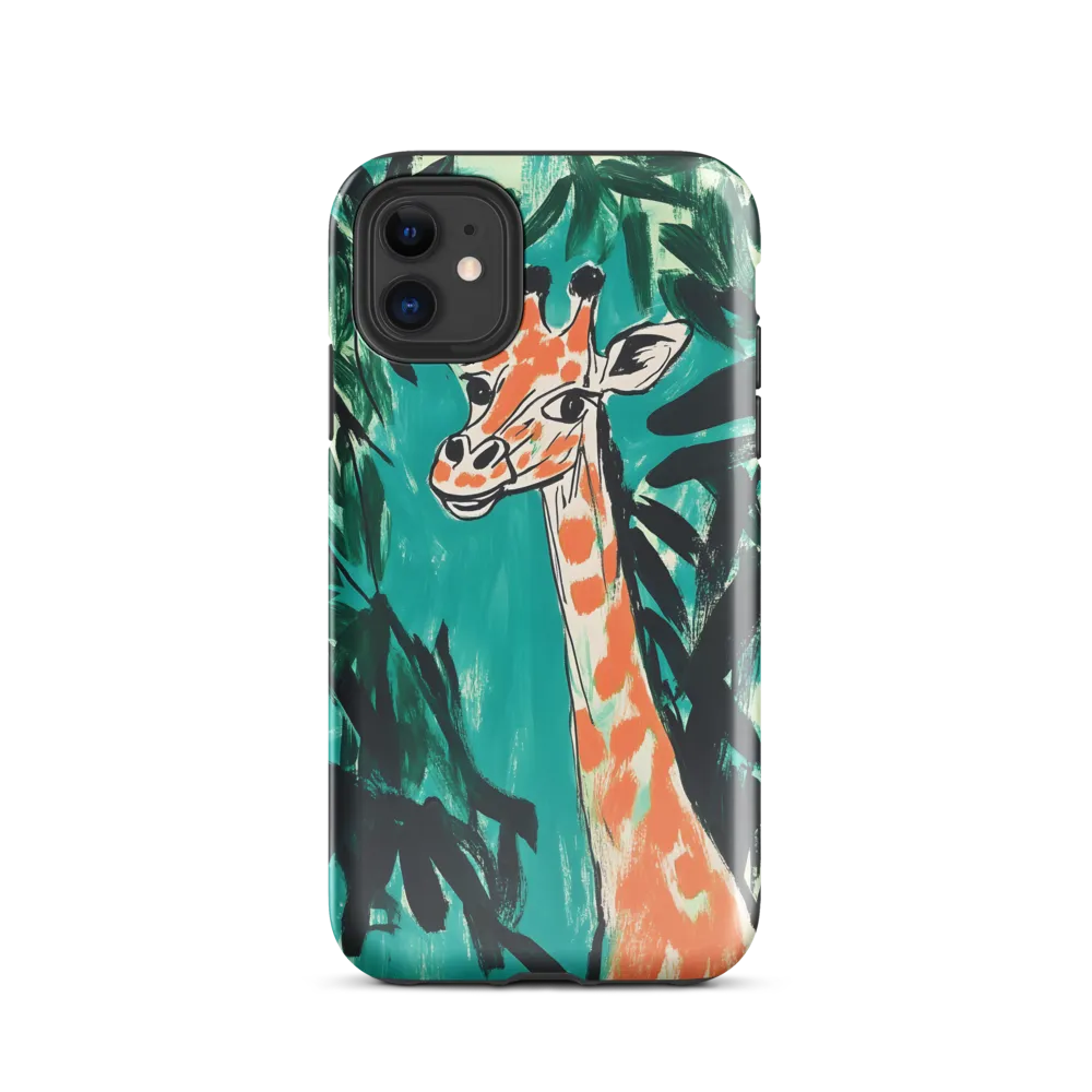 Curious Giraffe in Lush Greenery | Phone Case |  11 | Tough Case | Glossy