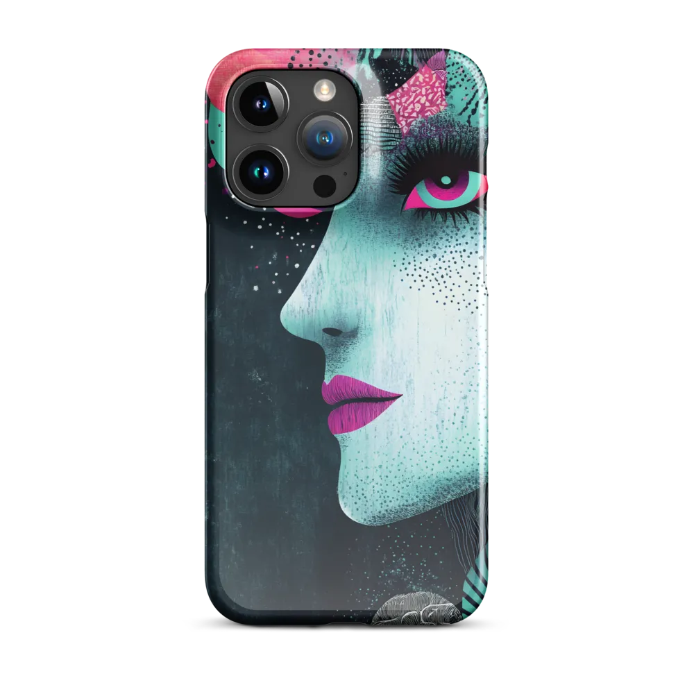 Mystical Beauty in Blue and Pink | Phone Case |  15 Pro Max | Snap Case | Glossy