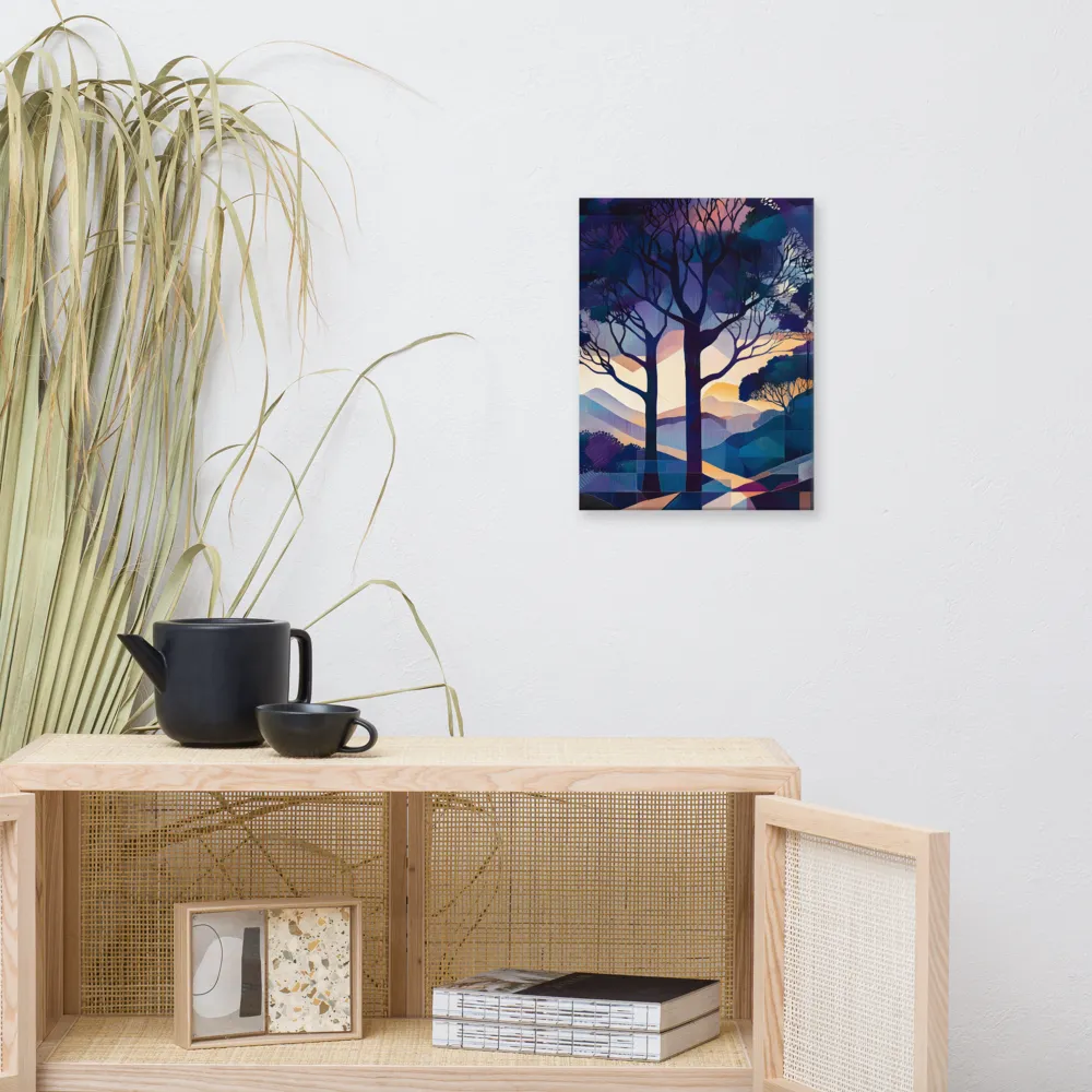 Tranquil Geometry: A Journey Through Color | Canvas | 12″×16″