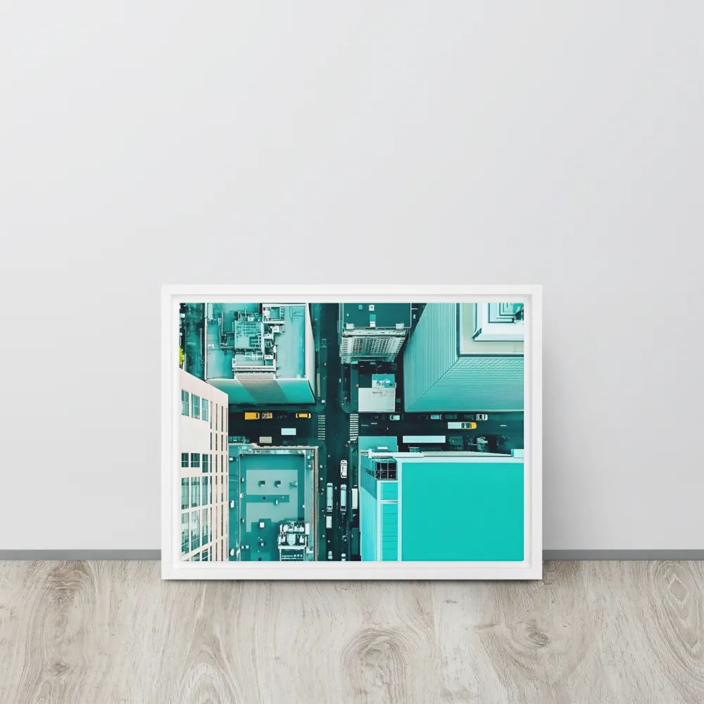 Urban Geometry: Aerial Perspective | Canvas with White Frame | 12″×16″