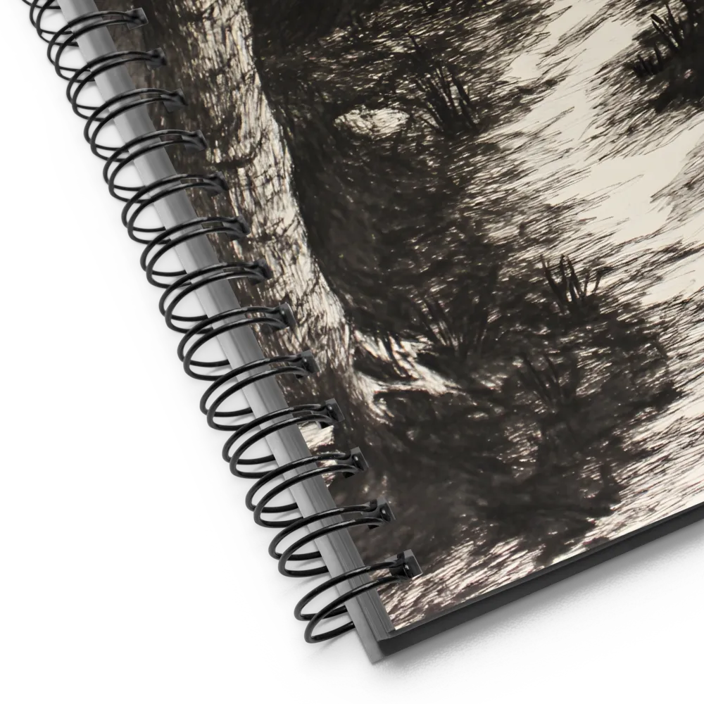 Moonlit Path Through the Enigmatic Forest | Spiral Notebook