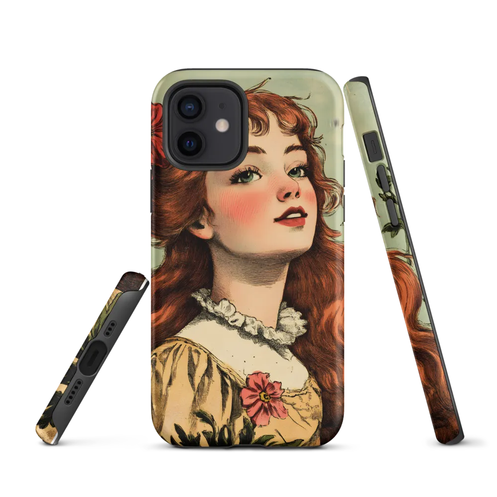 Whimsical Portrait of a Flower-Adorned Girl