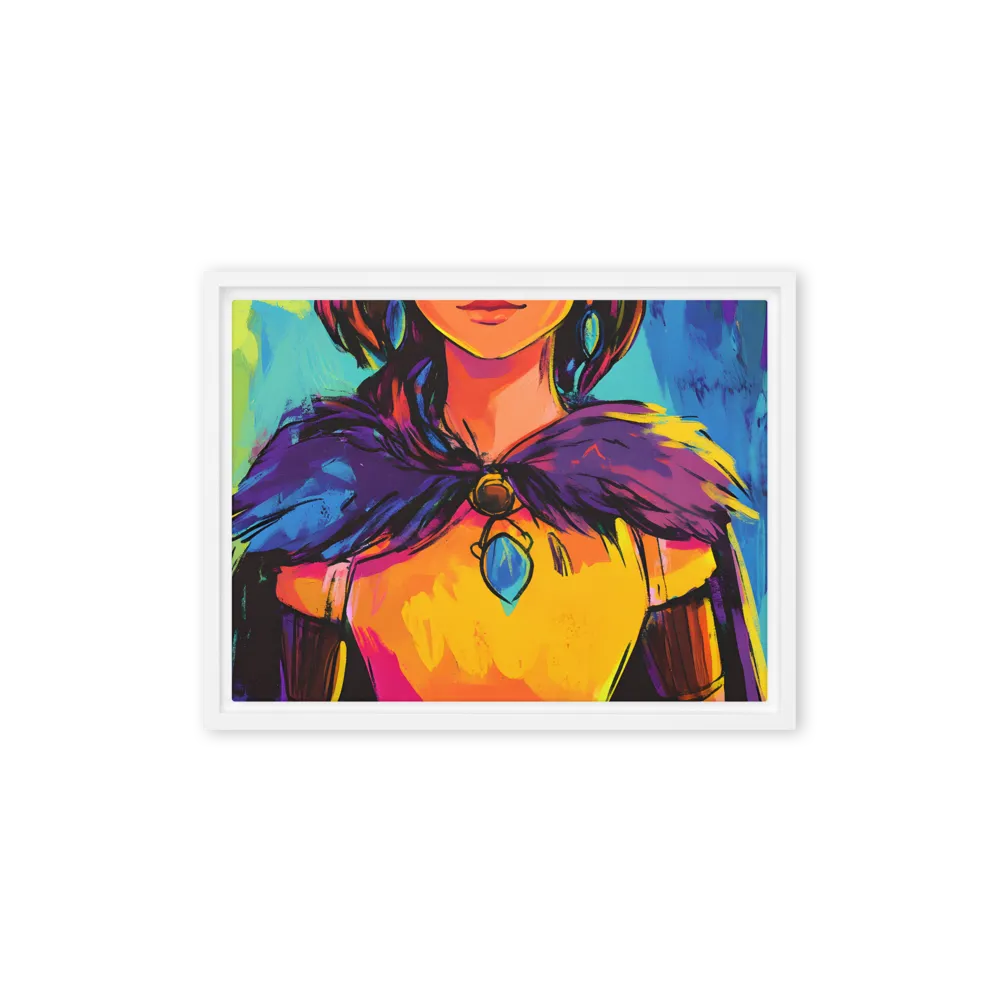 Guardian of Colors | Canvas with White Frame | 12″×16″