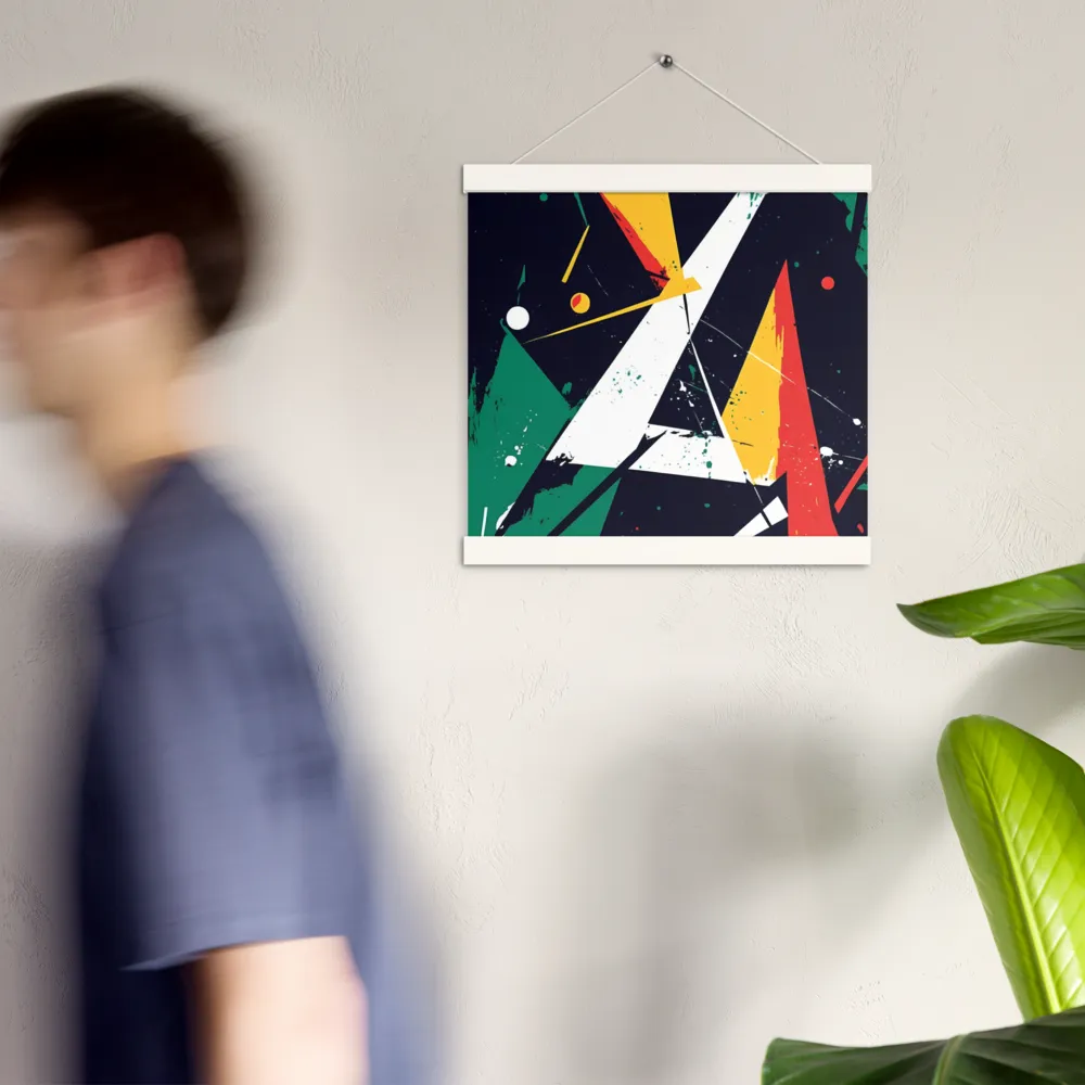 Dynamic Geometries | Poster With White Wood Hanger | 12″×12″