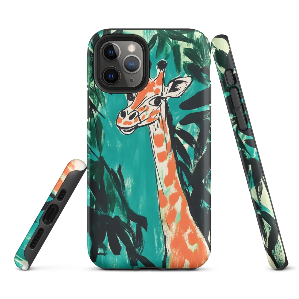 Curious Giraffe in Lush Greenery | Phone Case |  11 Pro | Tough Case | Matte