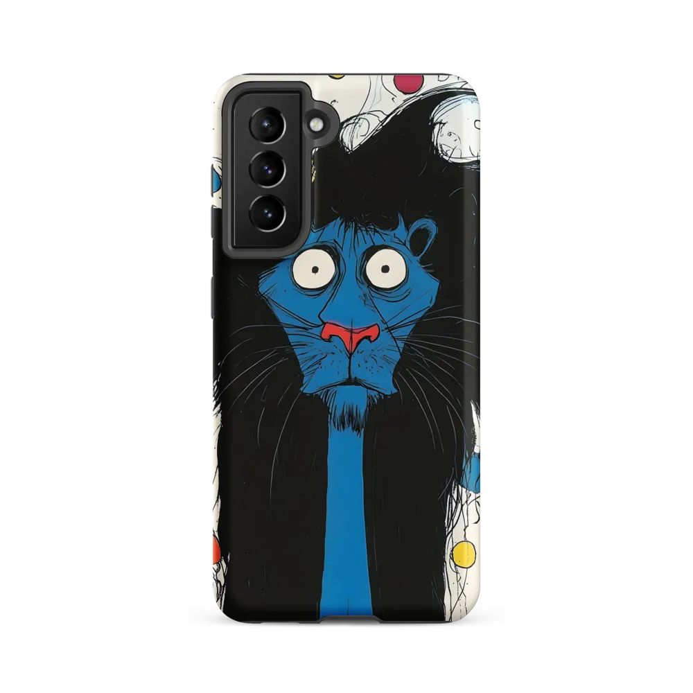 Whimsical Blue Lion