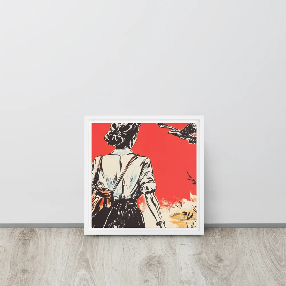 Journey Beyond the Horizon | Canvas with White Frame | 12″×12″