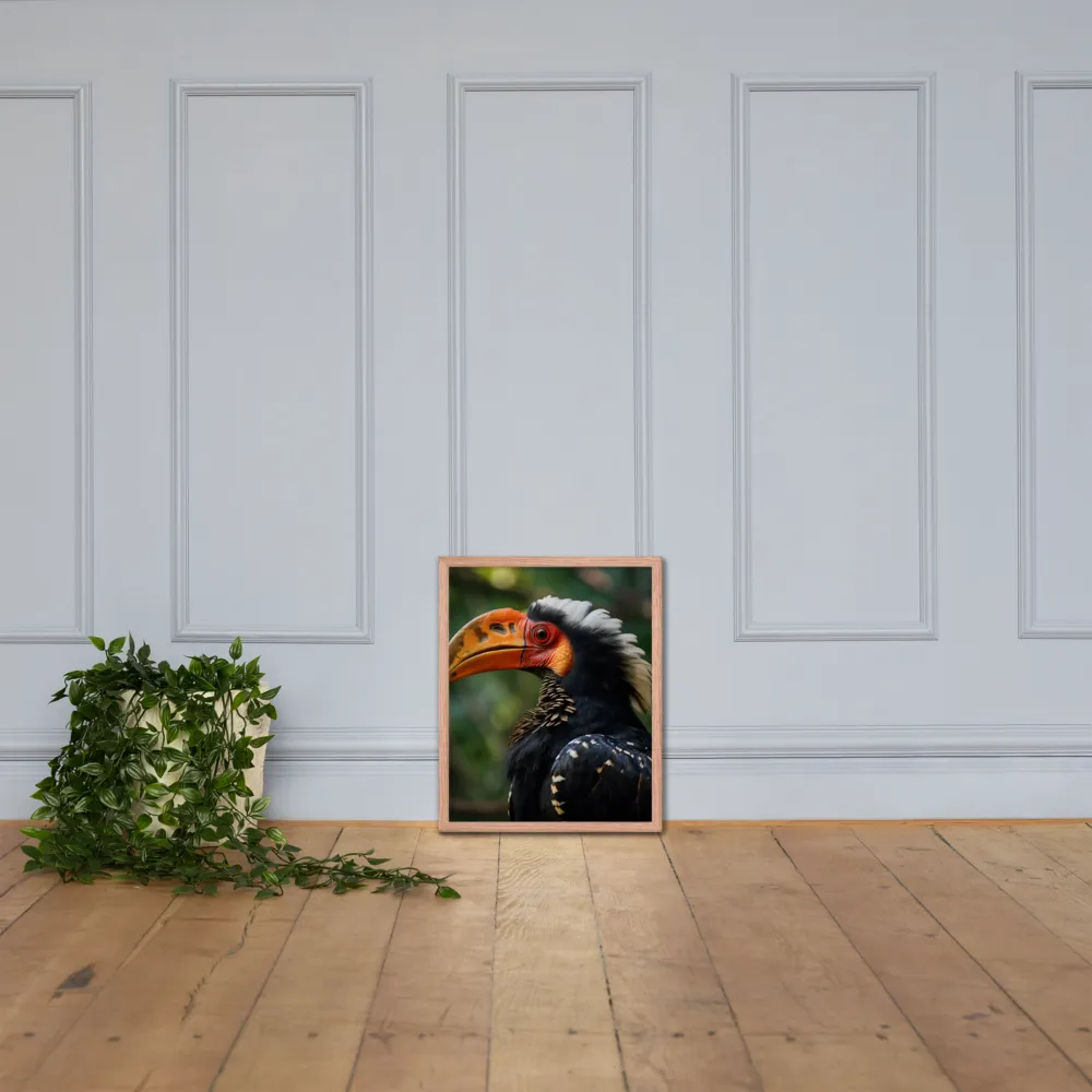 Majesty of the Hornbill | Poster with Red oak Frame | 16″×20″