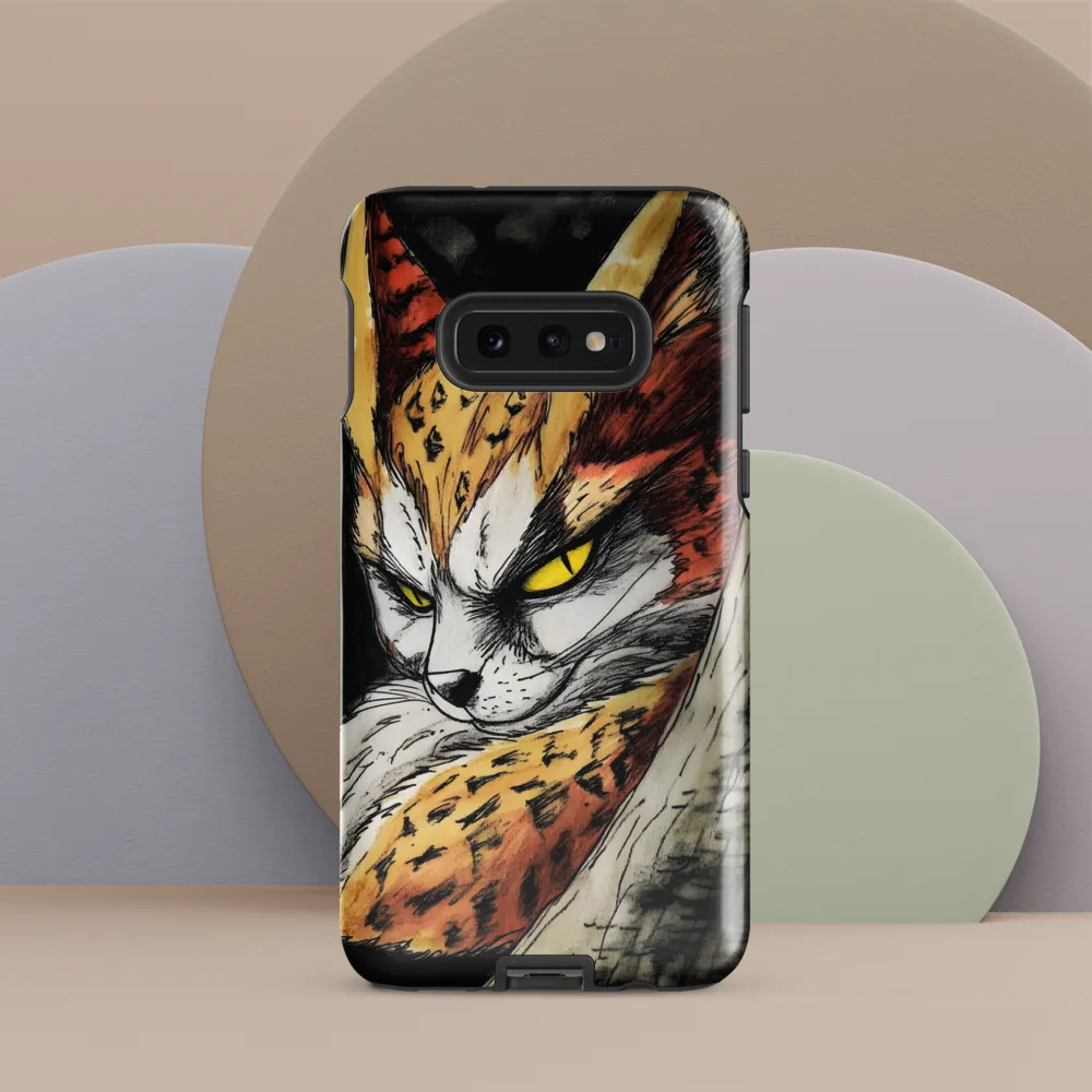 Fierce Gaze of the Wild Cat
