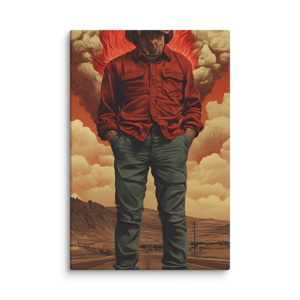 Defiant Spirit in a Surreal Landscape | Canvas | 8″×12″