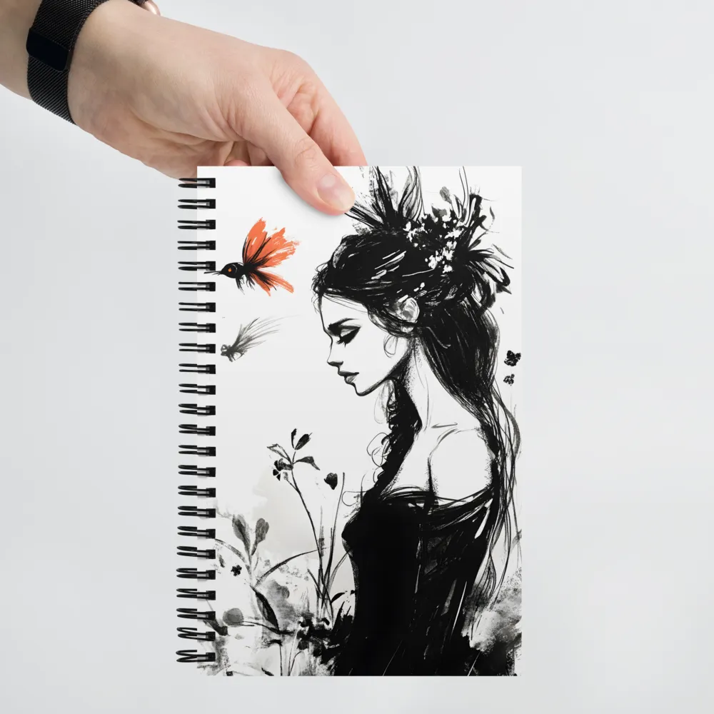 Whispers of Elegance | Spiral Notebook