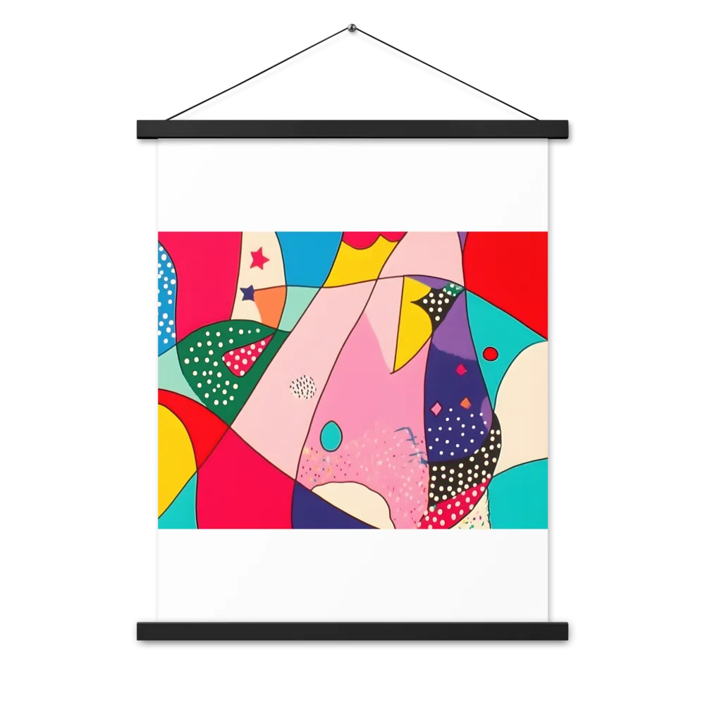 Playful Geometry in Color | Poster With Black Wood Hanger | 18″×24″