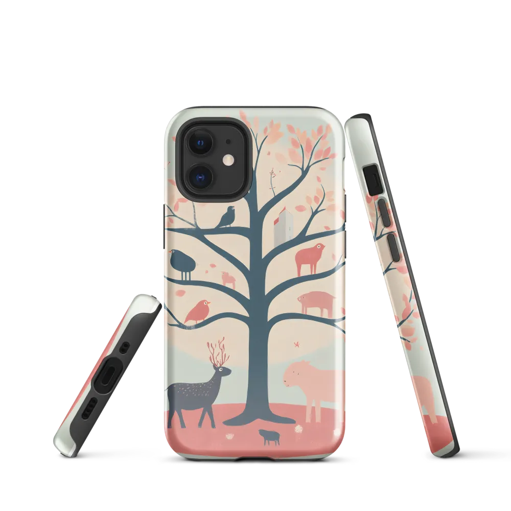 Whimsical Tree with Playful Creatures