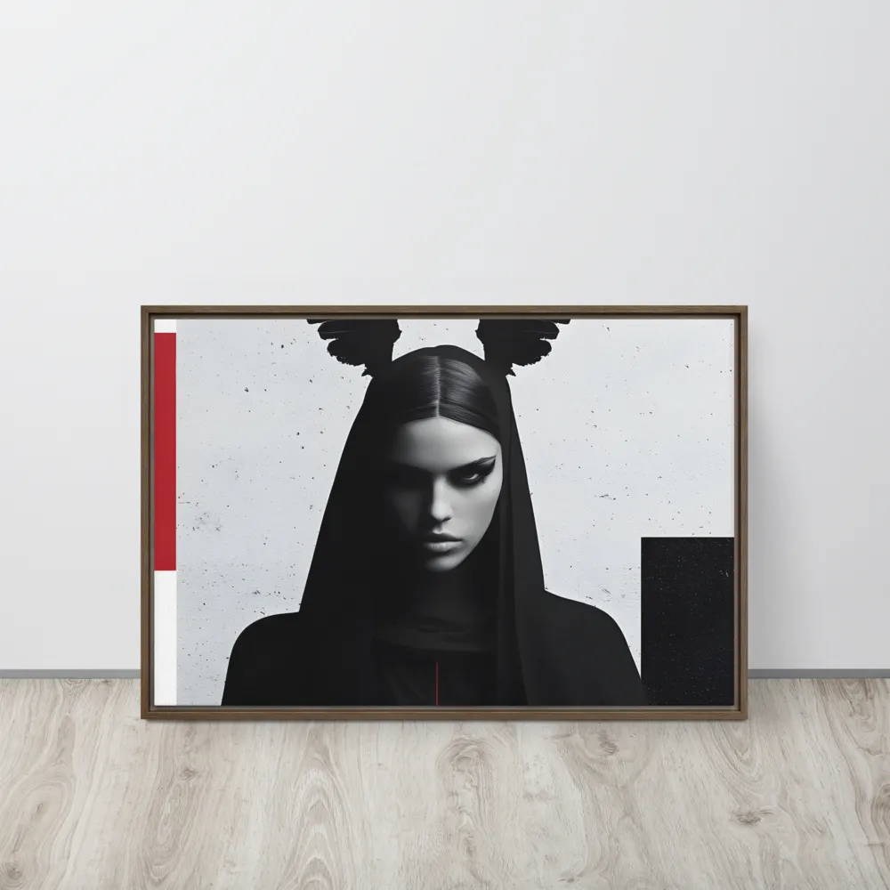 Whispers of Darkness | Canvas with Brown Frame | 20″×30″