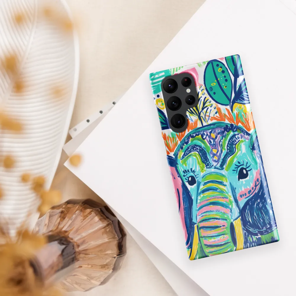 Striped Trunk — Elephant Portrait
