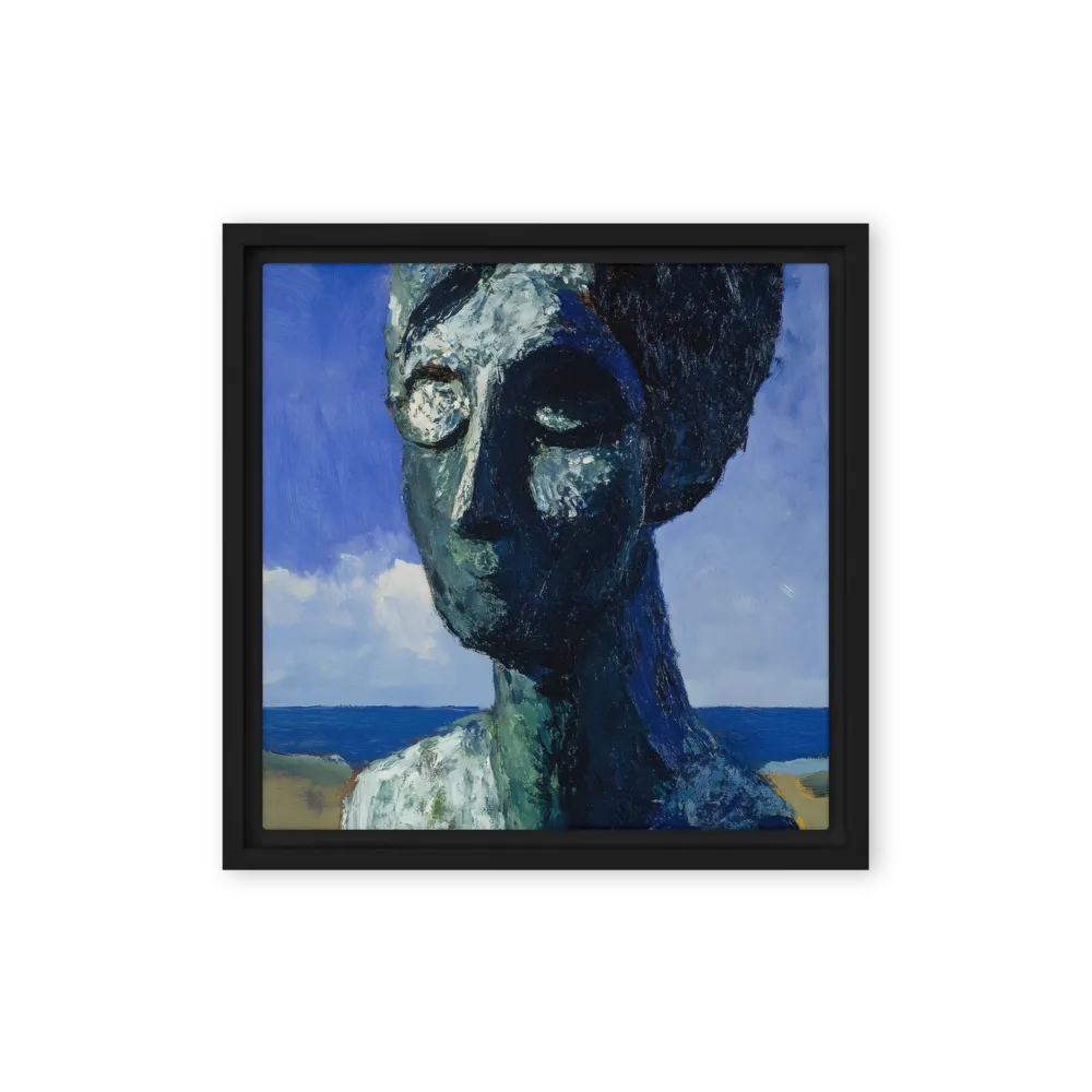 Silent Contemplation | Canvas with Black Frame | 12″×12″
