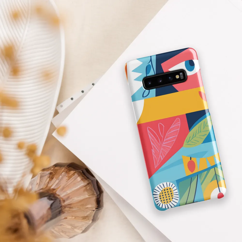 Vibrant Geometric Visage | Phone Case |  S10 Plus | Snap Case | Glossy