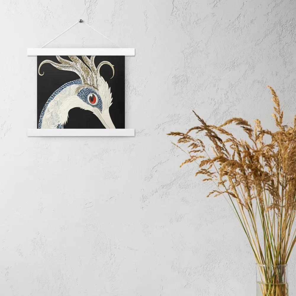 Elegance of the Majestic Peacock | Poster With White Wood Hanger | 10″×10″