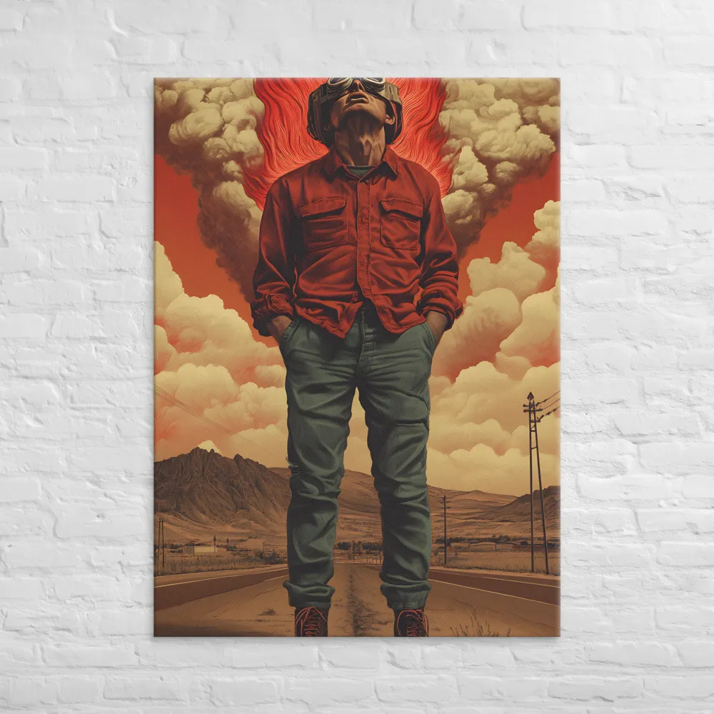 Defiant Spirit in a Surreal Landscape | Canvas | 40″×55″