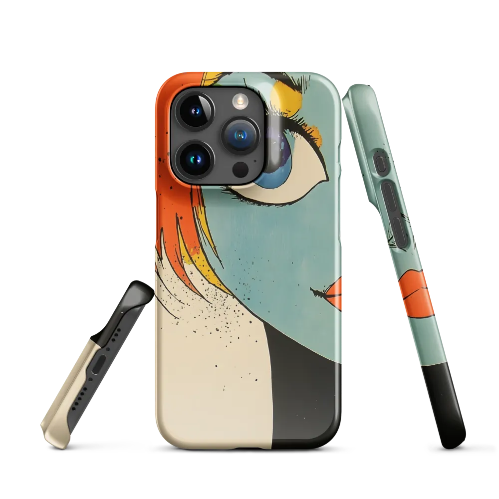 Vivid Expressions: A Portrait in Blue | Phone Case |  15 Pro | Snap Case | Glossy