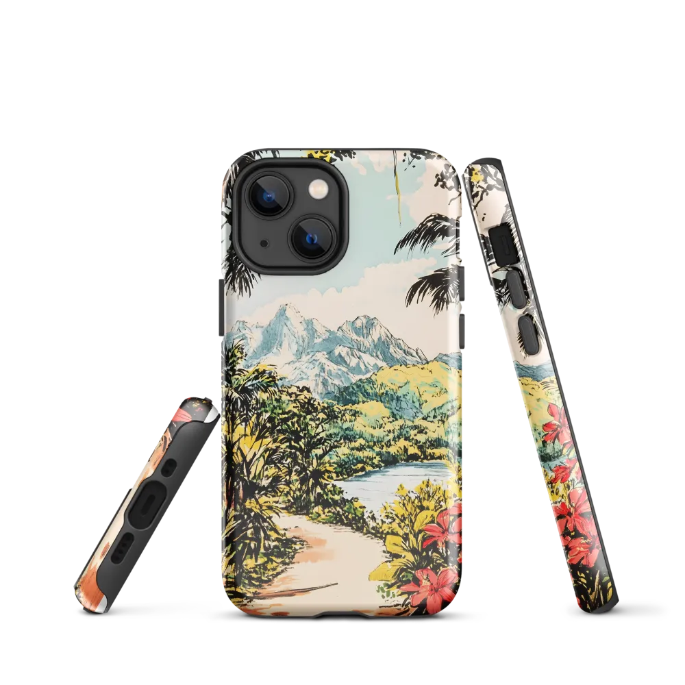 Tropical Serenity | Phone Case |  13 mini | Tough Case | Glossy