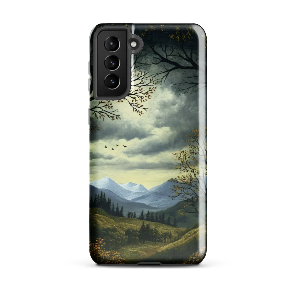 Nature's Embrace: A Tranquil Mountain Landscape | Phone Case |  S21 Plus | Tough Case | Glossy