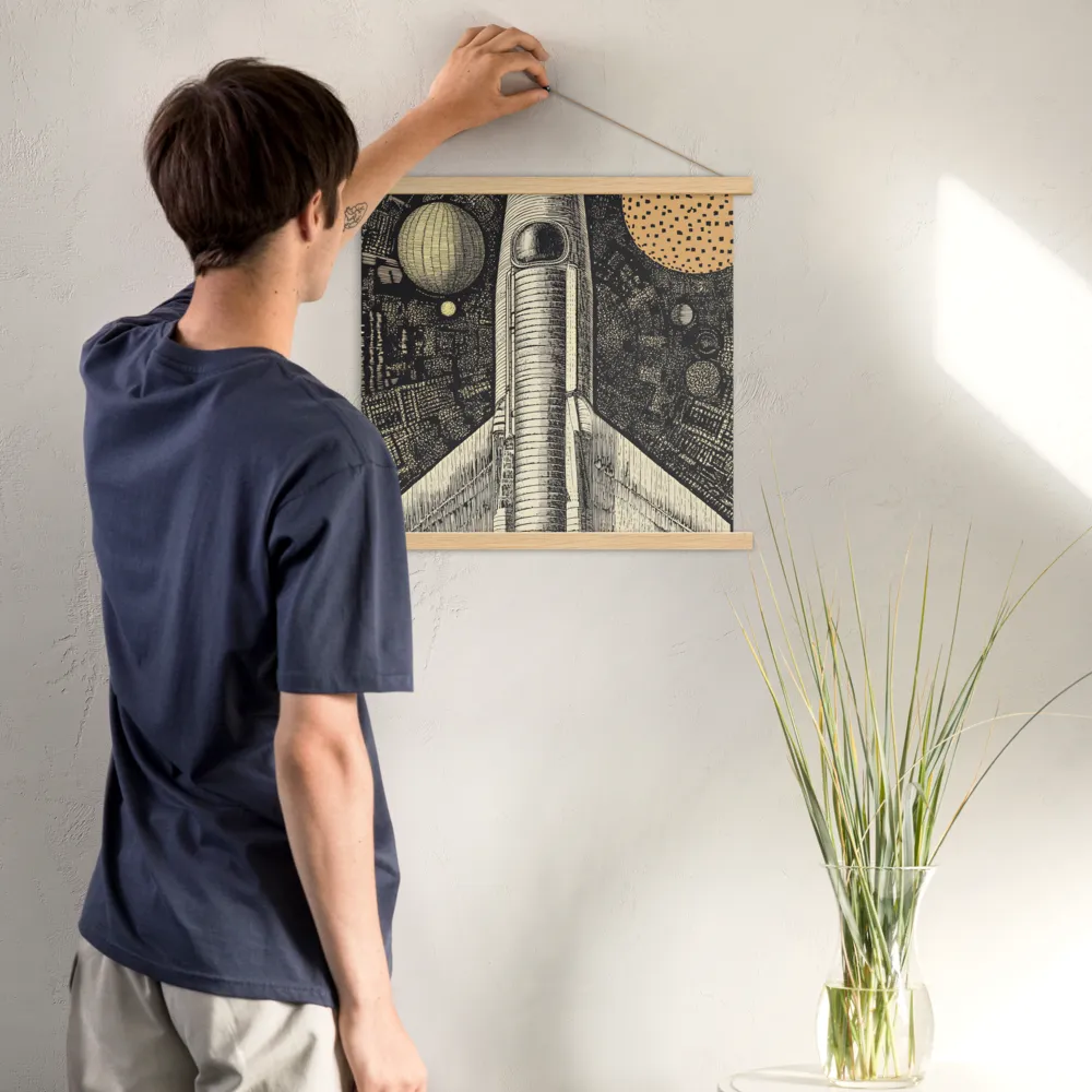 Voyage to the Unknown | Poster With Oak Wood Hanger | 18″×18″