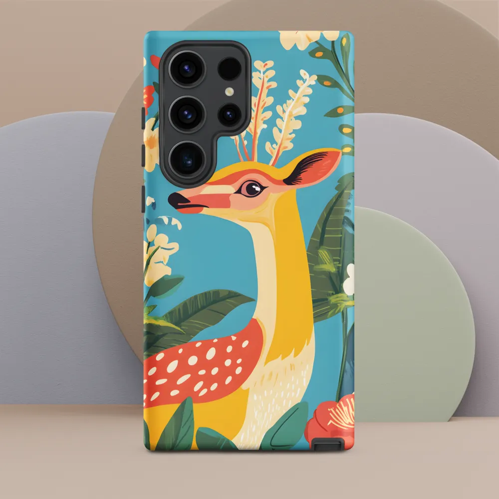 Serene Majesty: A Vibrant Deer Amidst Flora