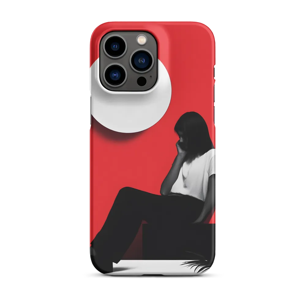 Contemplation in Red | Phone Case |  14 Pro Max | Snap Case | Matte