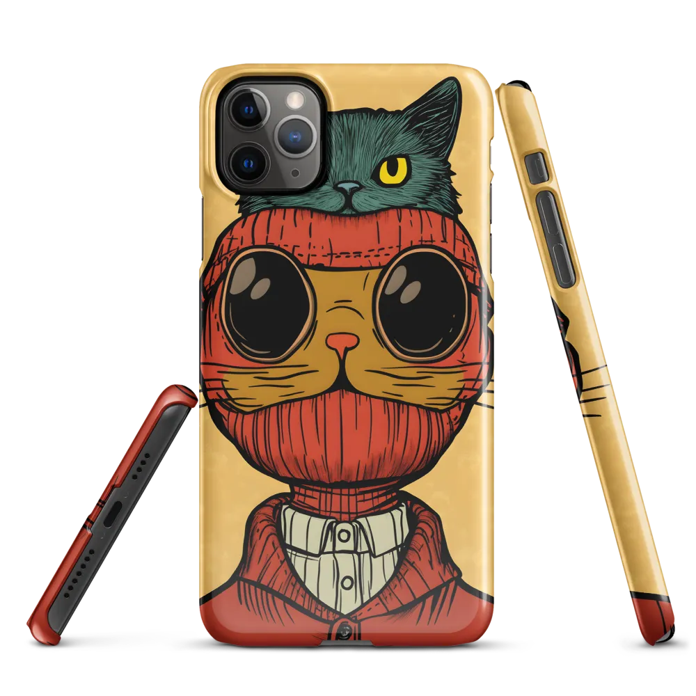 Whimsical Fusion: Cat and Human | Phone Case |  11 Pro Max | Snap Case | Glossy