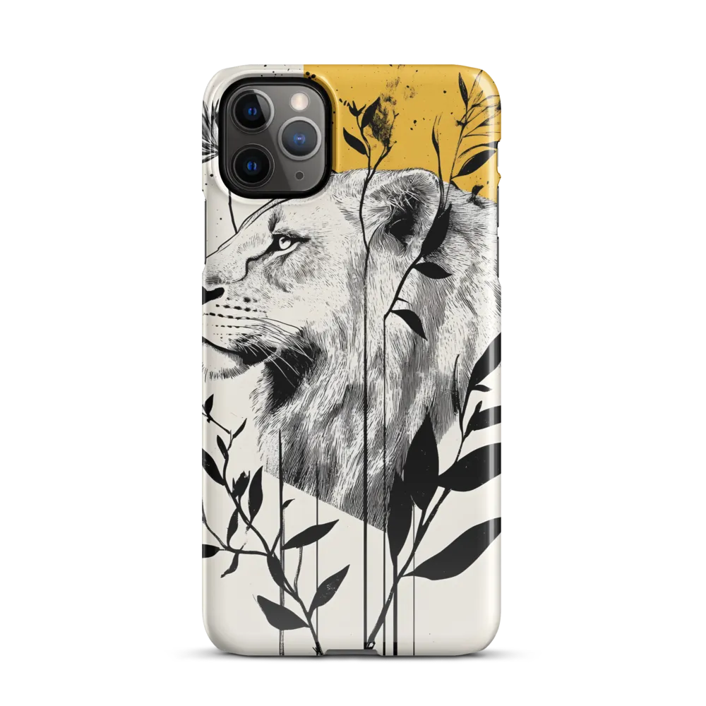 Regal Serenity: The Lion and Flora | Phone Case |  11 Pro Max | Snap Case | Glossy