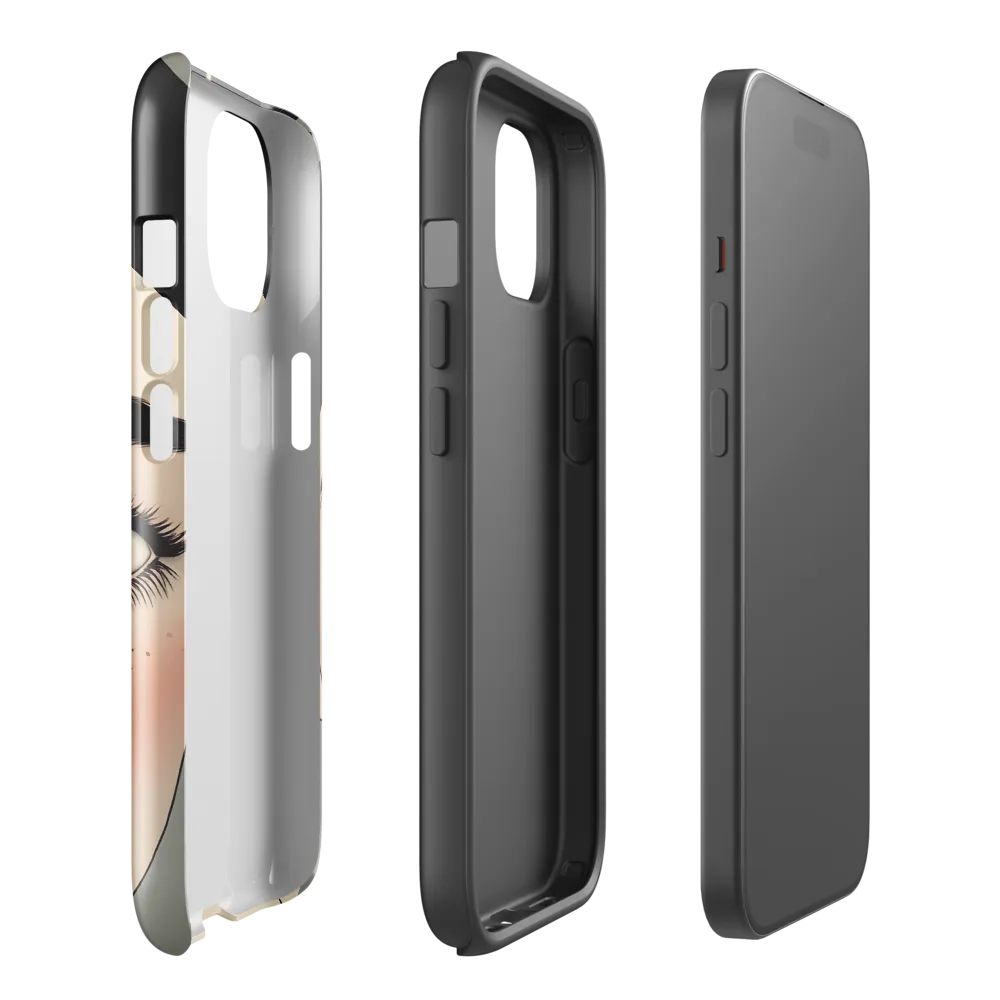 Serenity Captured: A Modern Portrait | Phone Case |  15 | Tough Case | Glossy