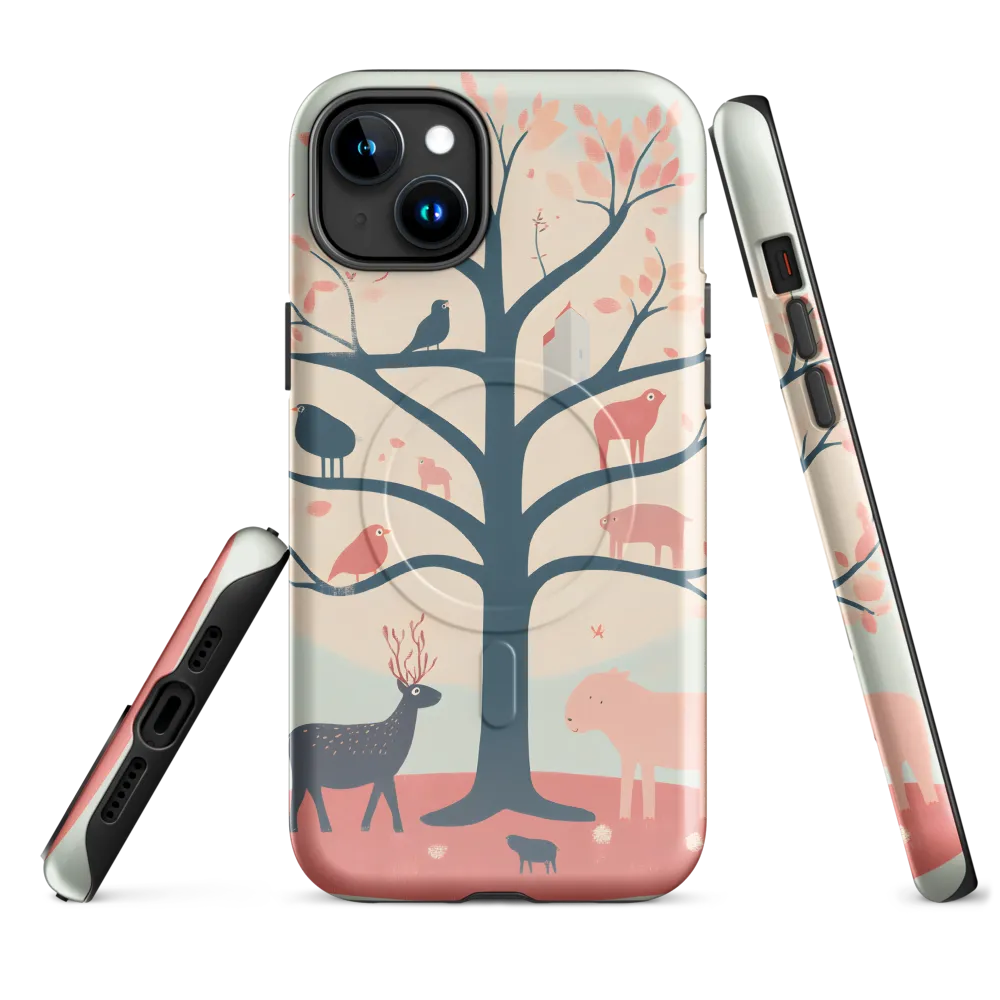 Whimsical Tree with Playful Creatures
