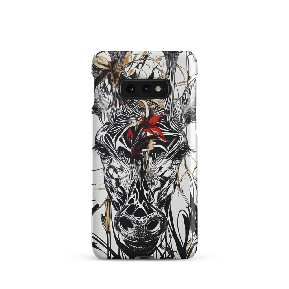 Floral Elegance: The Giraffe's Portrait