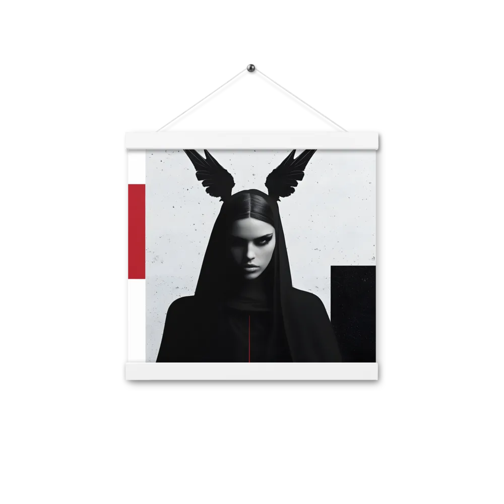 Whispers of Darkness | Poster With White Wood Hanger | 12″×12″
