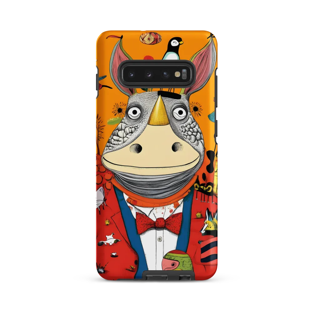 Whimsical Rhinoceros: A Playful Encounter