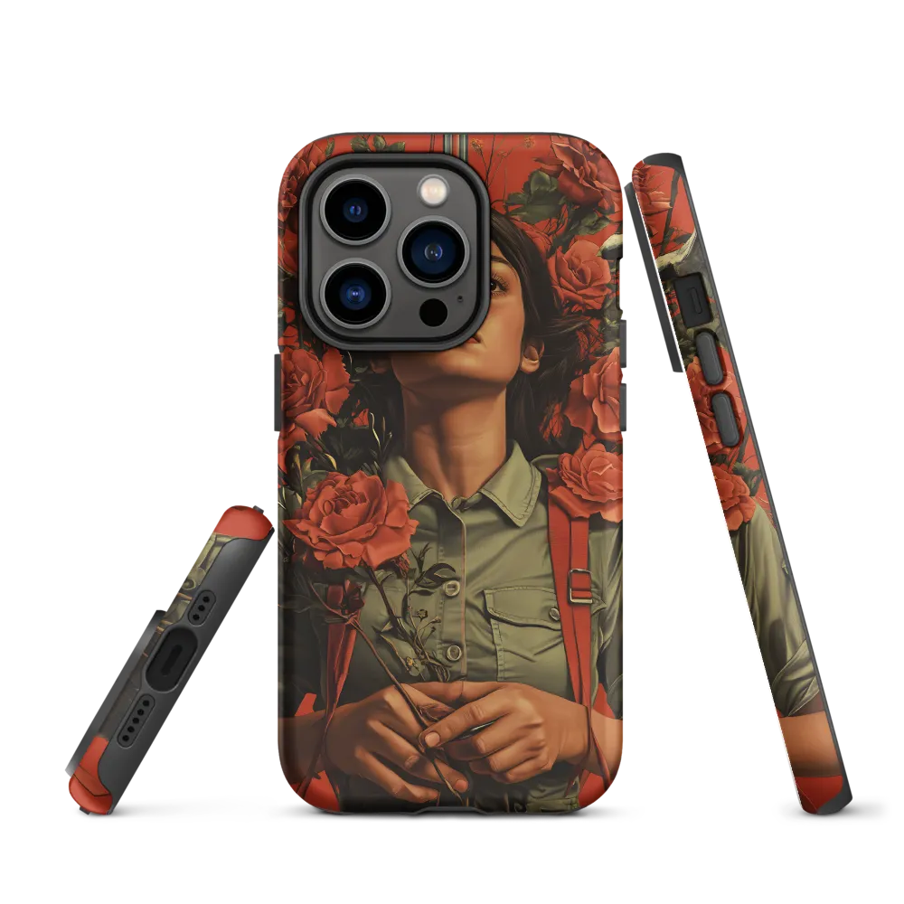 Harmony and Strength: A Portrait Among Roses